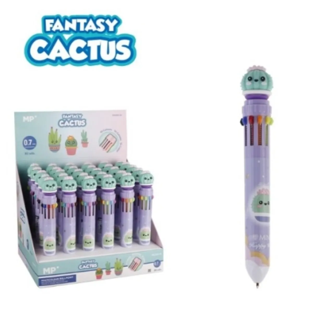 Автоматична химикалка MP FANTASY CACTUS, 10 цвята, 0.7 mm - PE253-10