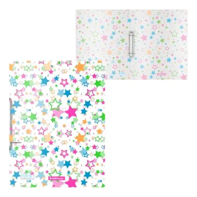 Корица на „Класьор ErichKrause® Neon Stars, с 2 ринга, 24 мм, А4“