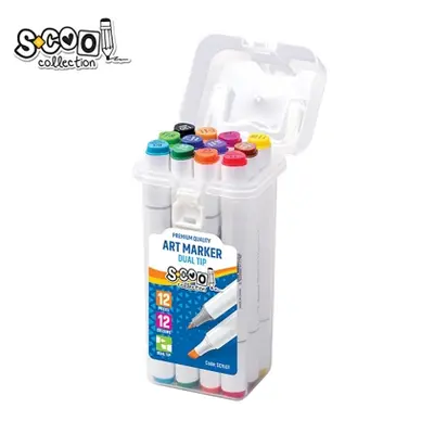 Корица на „Маркери S-COOL двувърхи 6 mm - 3 mm, комплект 12 бр."