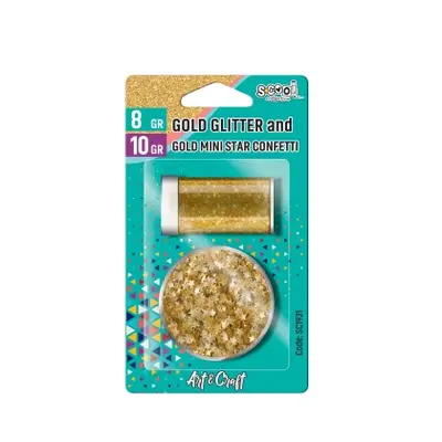 Корица на „Златен брокат и конфети S-COOL за декоразия, крафт блистер"
