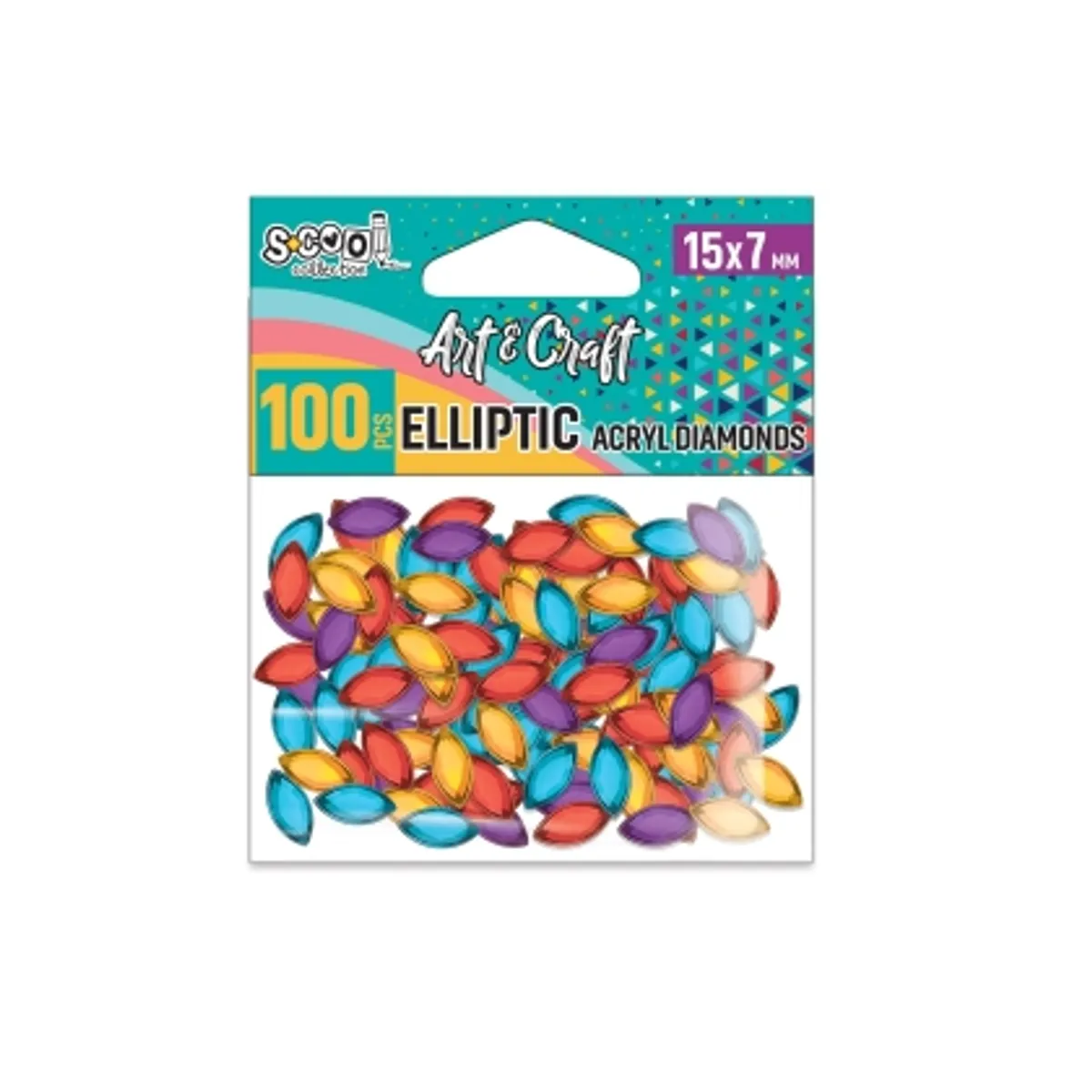 Акрилни елипси S-COOL Диамант, 100 бр.