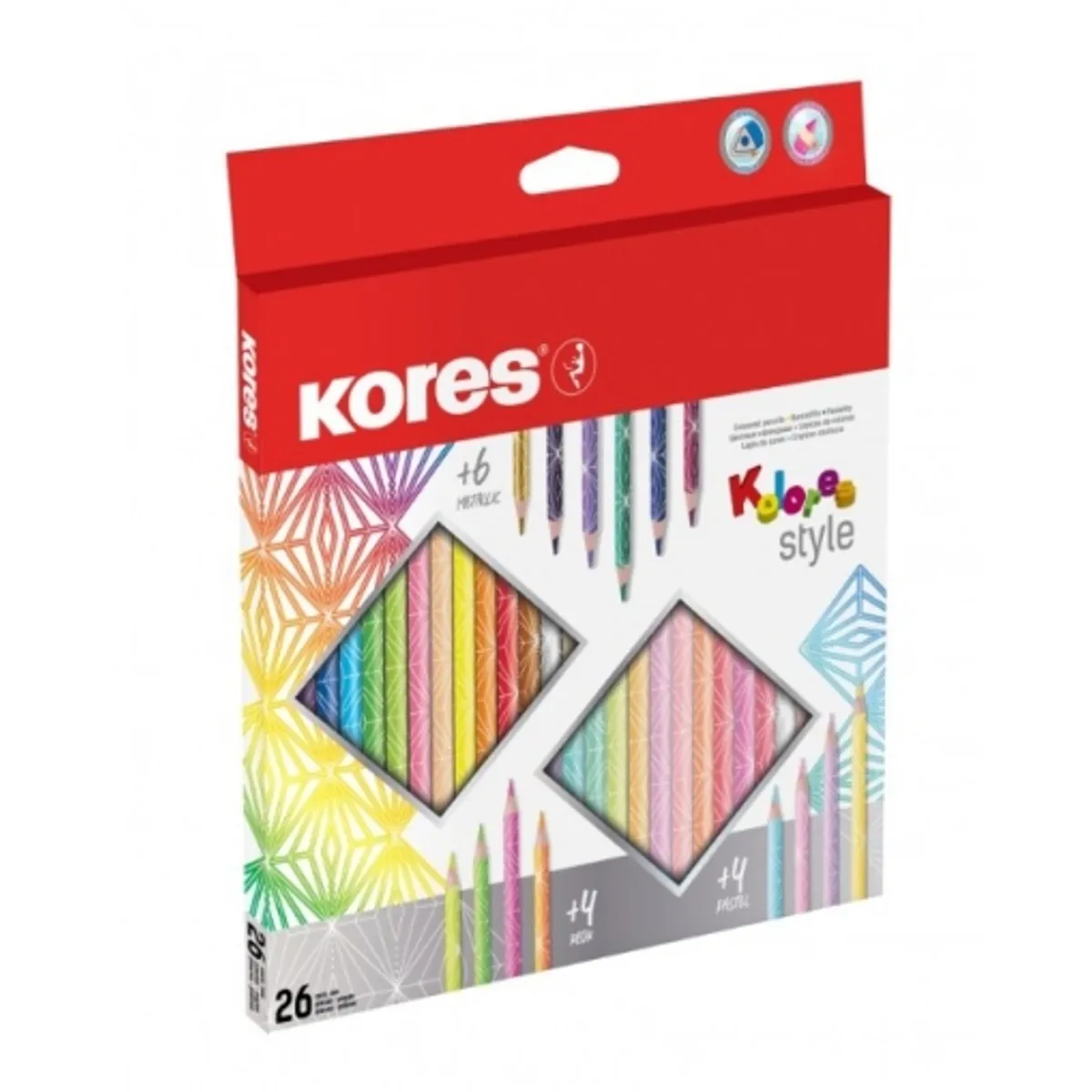 Цветни моливи KORES Kolores Style, 26 цвята — снимка 1