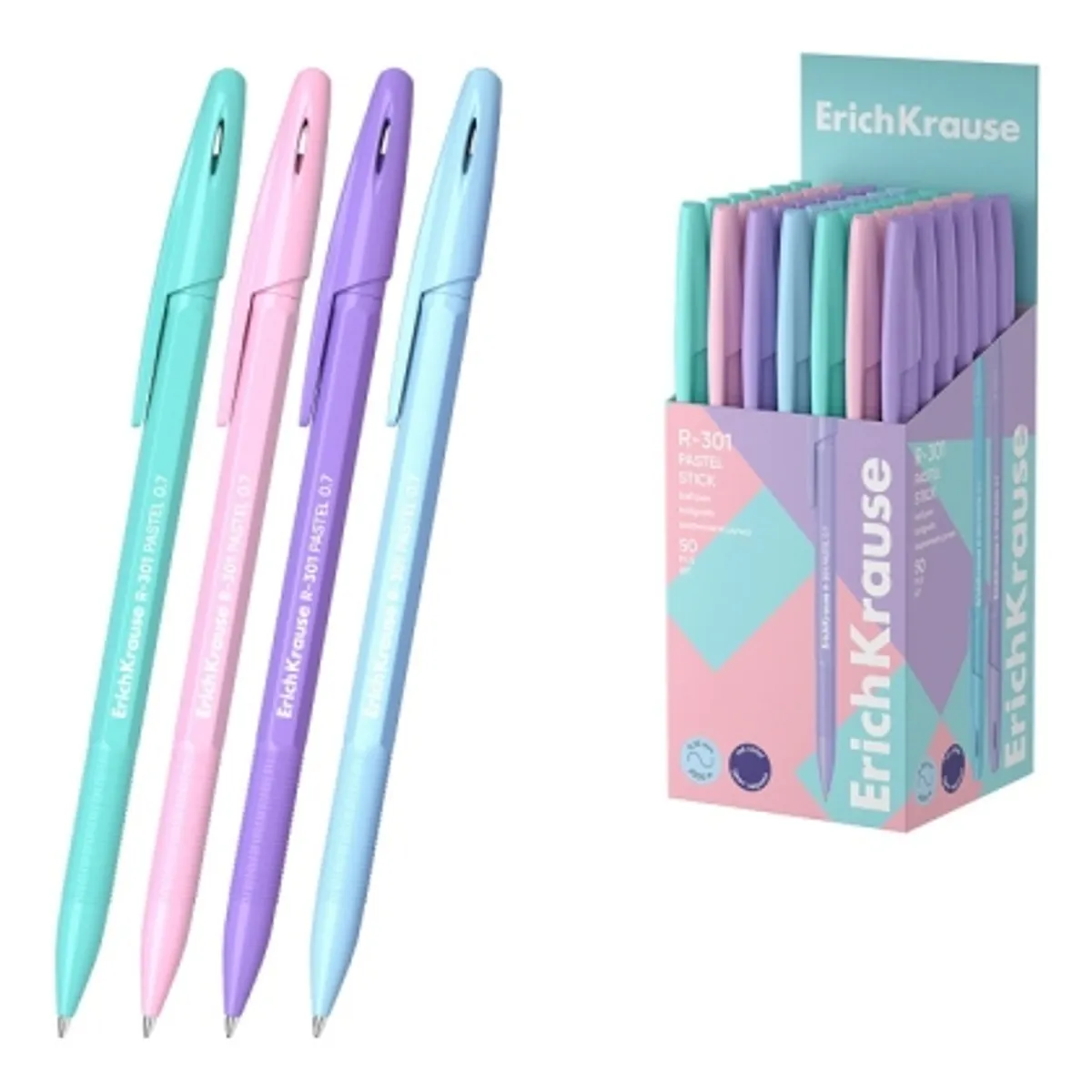 Химикалка ErichKrause® R-301 Stick Pastel, 0.7 mm