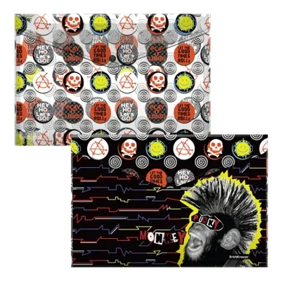 Корица на „Папка с копче ErichKrause® Punky Monkey А4, комплект“