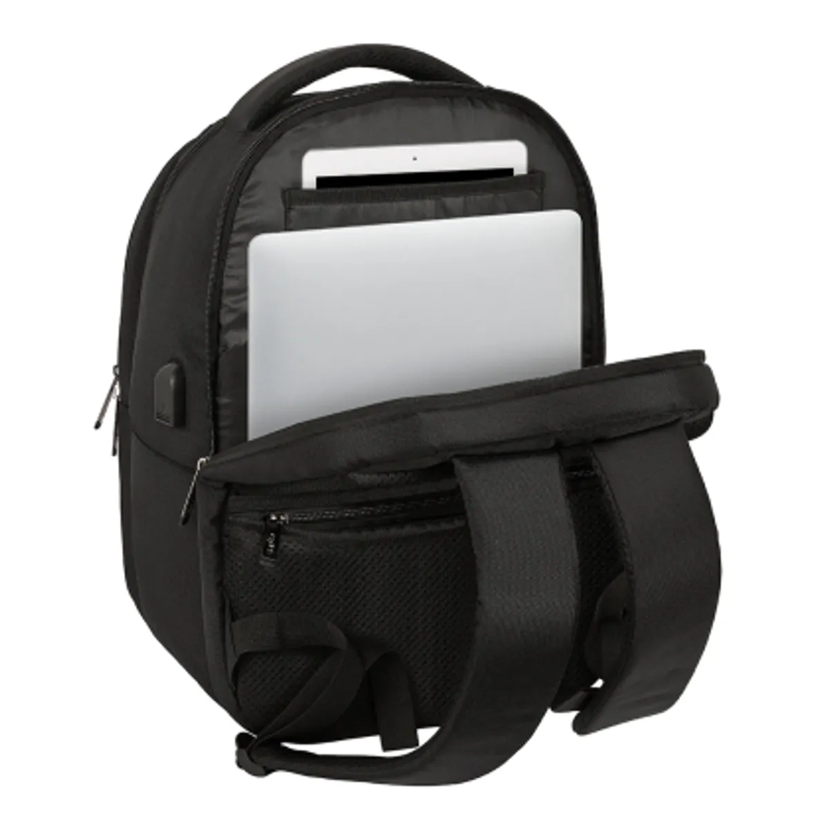 Раница SAFTA® BUSINESS "BLACK" за лаптоп 15.6’& 14,1’+ TAB 9.7’+USB — снимка 4
