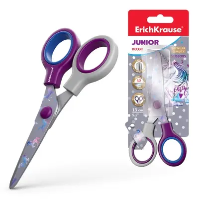 Корица на „Ножица ErichKrause Junior® Decor Dream Unicorn, 13 см“
