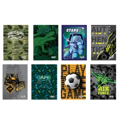 Корица на „Tетрадки, А5, 20 листа SCOOL® ГКВ, UV ЛАК, МОМЧЕ"
