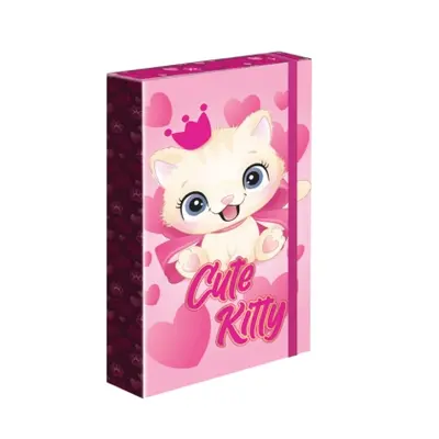 Корица на „Картонена кутия с ластик S-COOL А4, Cute Kitty"