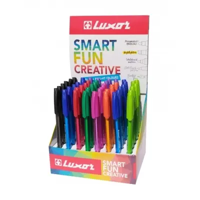 Корица на „Химикалка LUXOR InkGlide ICY, 1 mm, 9 цвята микс“
