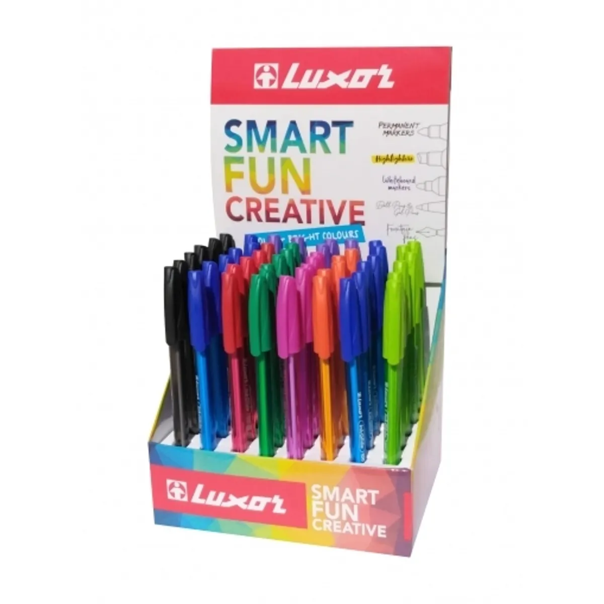 Химикалка LUXOR InkGlide ICY, 1 mm, 9 цвята микс, снимка 1
