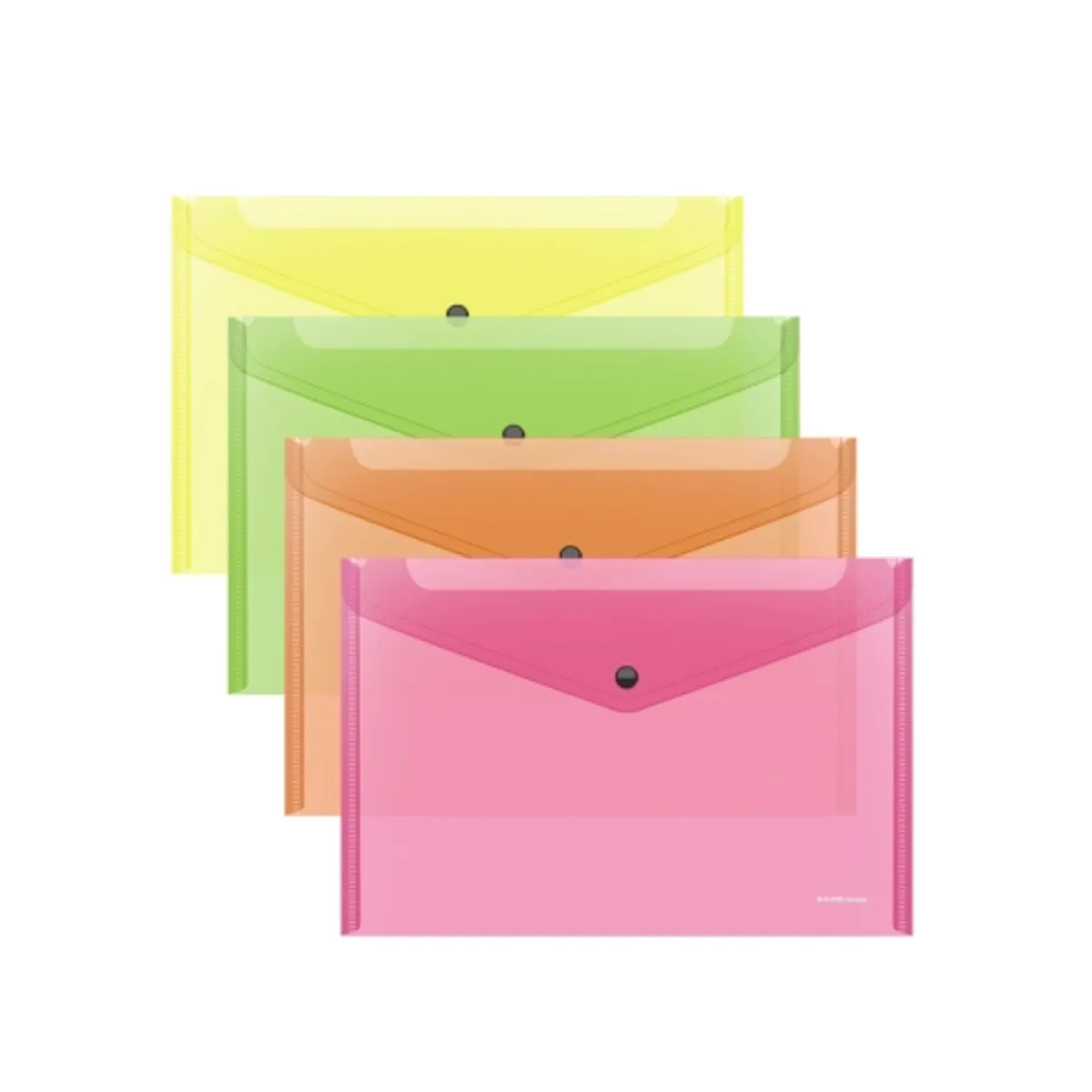 Папка с копче ErichKrause® Glossy Neon, полупрозрачна А4, снимка 1