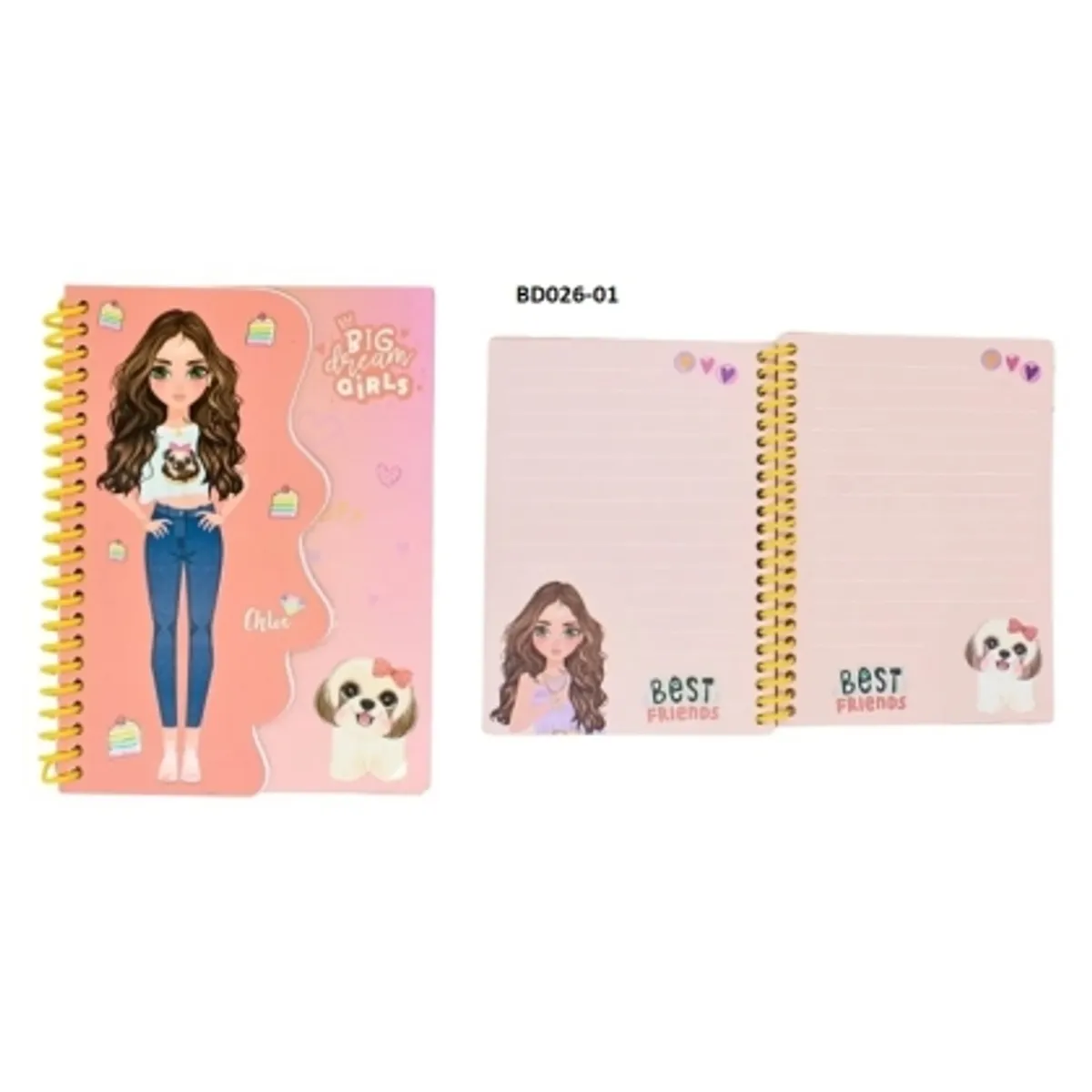 Тефтер с шаблони и цветни страници MP "Big Dreams Girls" — снимка 3