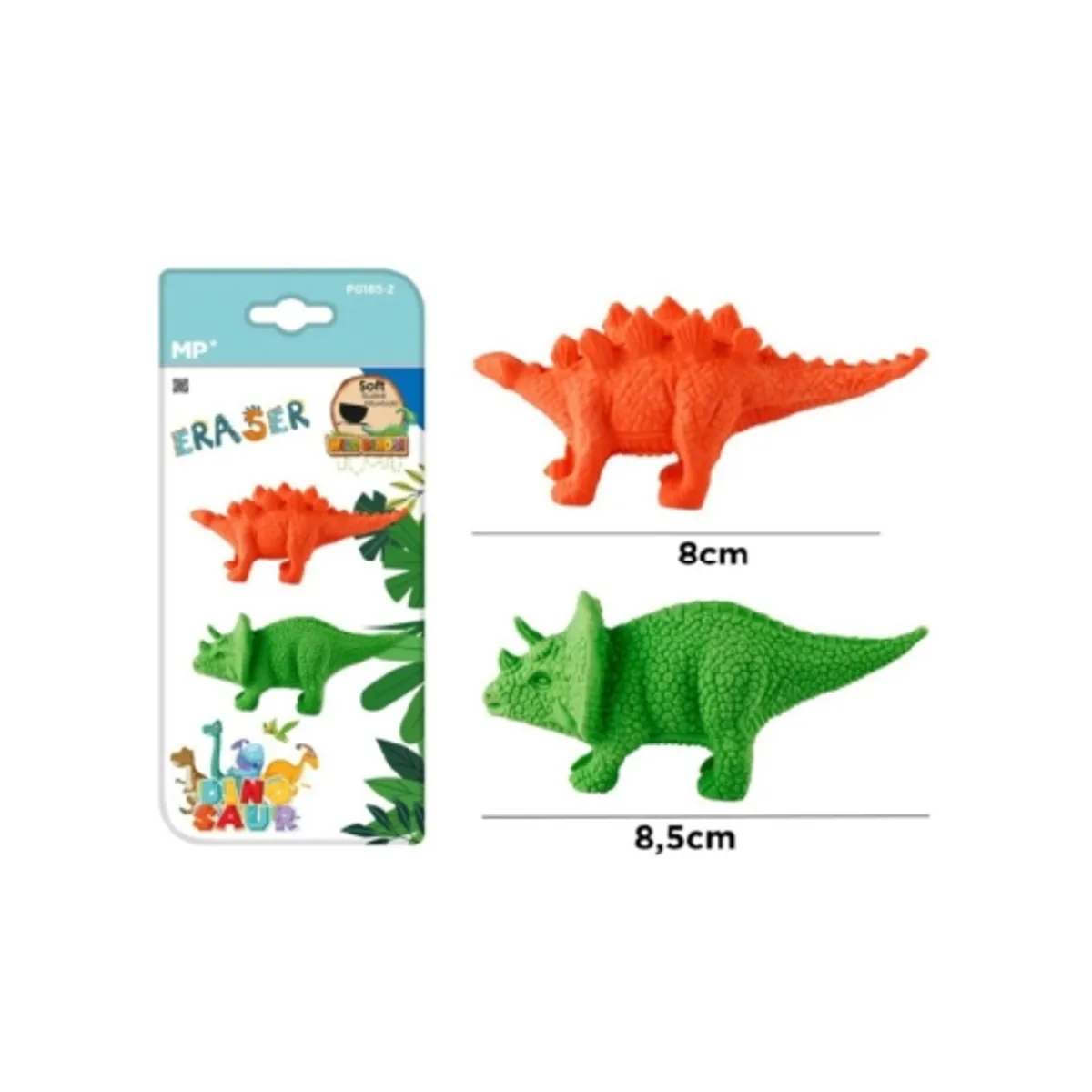 Комплект гумички DINOSAUR MP за молив, 2бр. в блистер