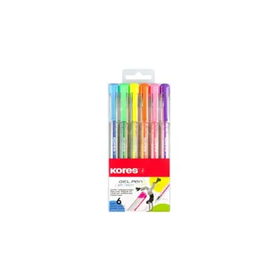 Корица на „Комплект химикалки KORES К11 gel neon, 6 цвята“