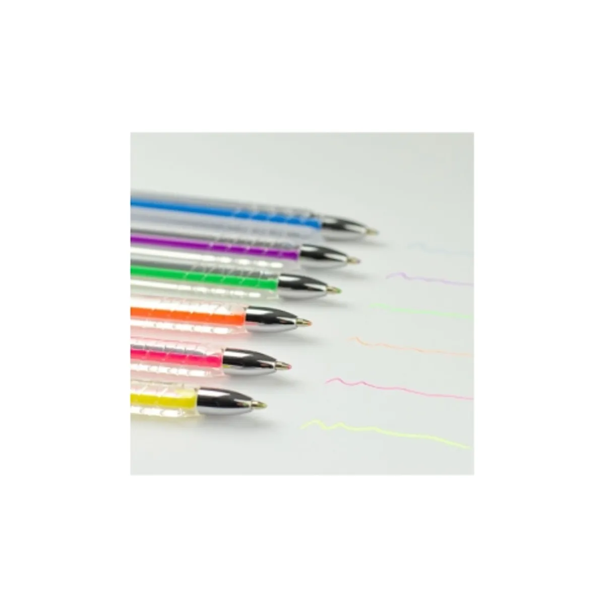 Комплект химикалки KORES К11 gel neon, 6 цвята, снимка 3