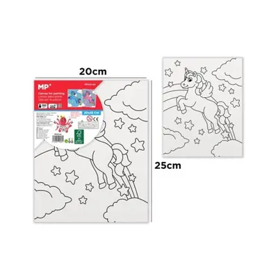 Корица на „Платно за рисуване MP Artix с рамка ЕДНОРОГ, 280 g/m², 20х25 см."