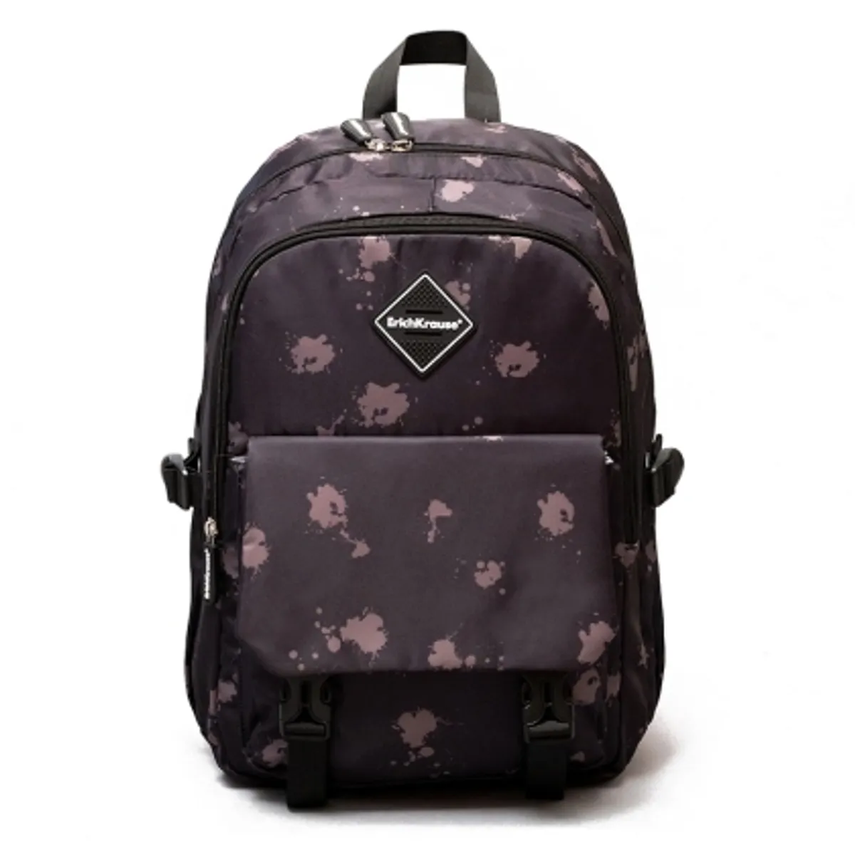 Раница ErichKrause® SchoolLine Spots on Black, с 2 отделения, 24L — снимка 2