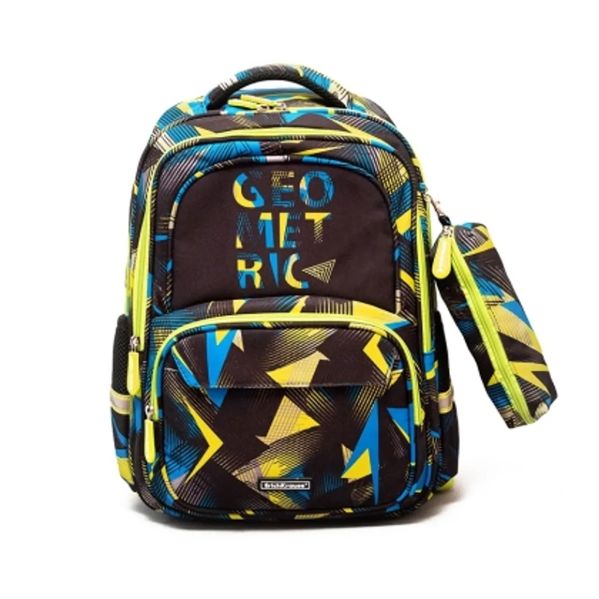 Раница ErichKrause® SchoolLine Triangle, с 2 отделения + несесер, 20L — снимка 3