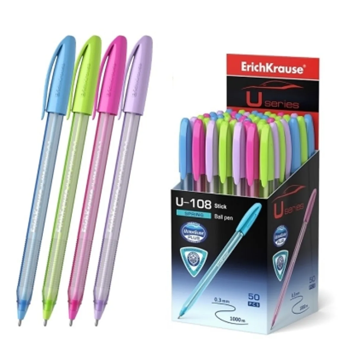Химикалка ErichKrause® U-108 Spring Stick 1.0 mm, снимка 1