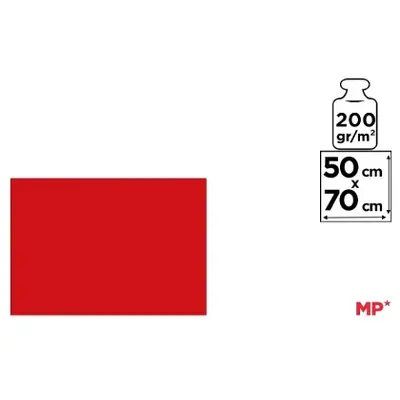 Корица на „Цветен картон MP - 50х70, 200 гр, БОРДО“