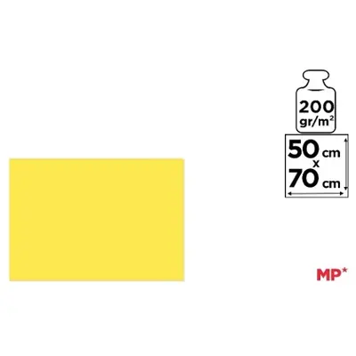 Корица на „Цветен картон MP - 50х70, 200 гр, ЖЪЛТ"