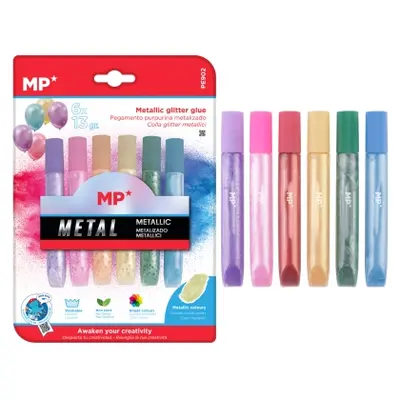Корица на „Брокатено лепило FANCY 6 цвята x 13гр. МЕТАЛИК MP"