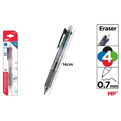 Корица на „Автоматична 4-цветна химикалка MP , 0.7 mm + автоматичен молив“