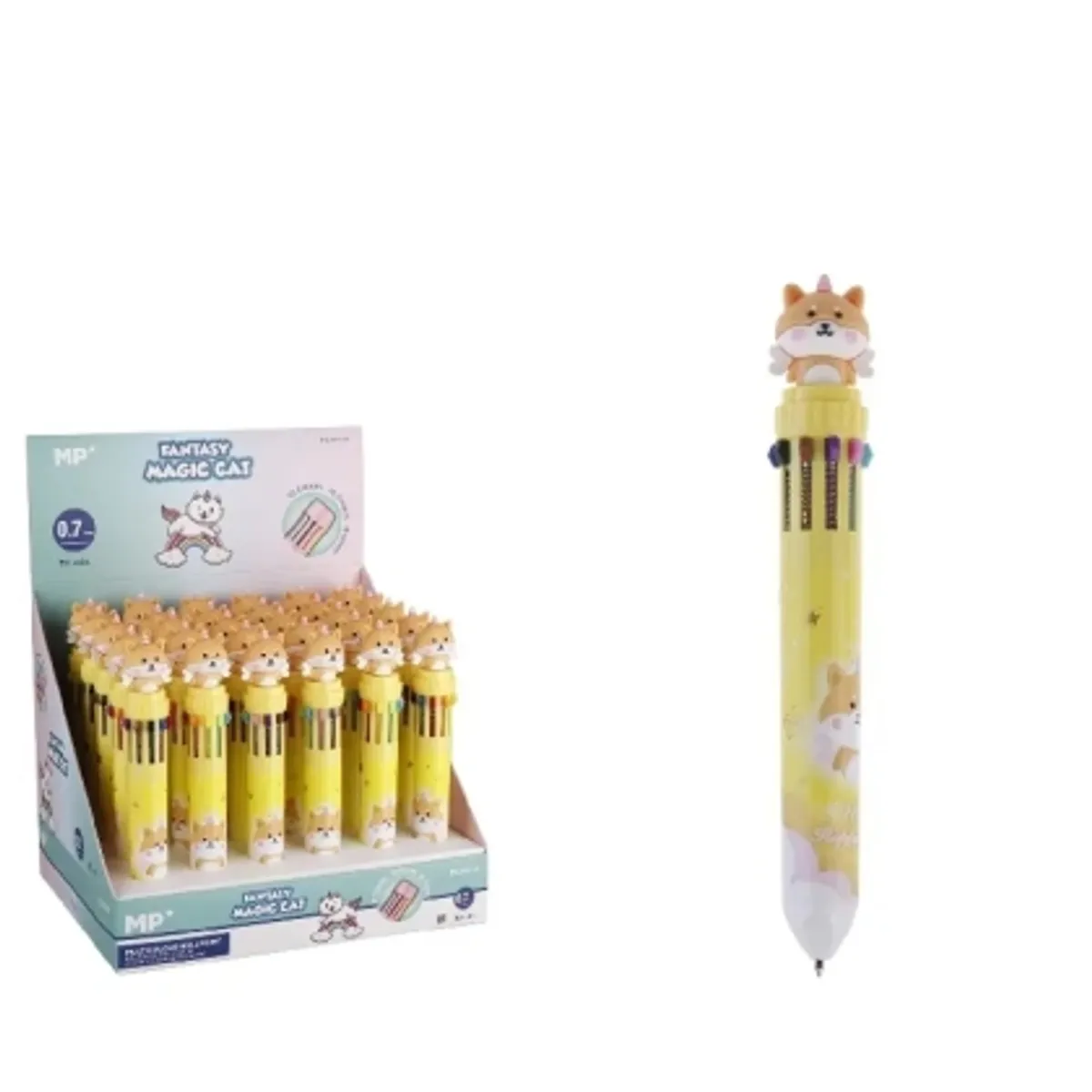 Автоматична химикалка MP FANTASY MAGIC CAT, 10 цвята, 0.7 mm - PE253-12