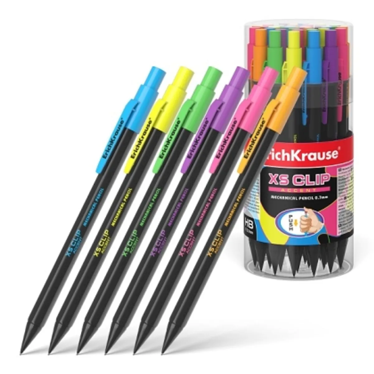 Автоматичен молив ErichKrause® XS Clip Accent 0.7 mm, HB, снимка 1