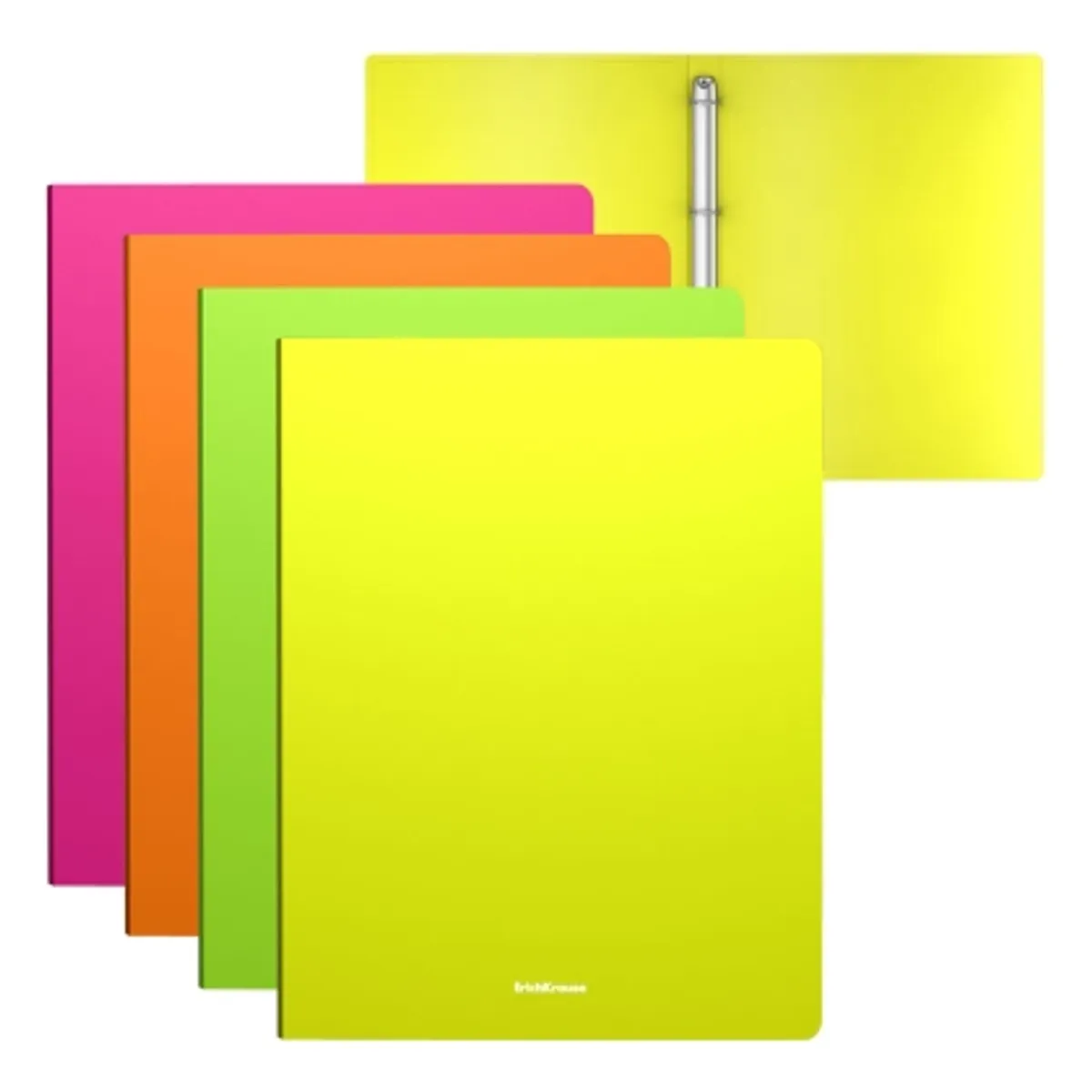 Класьор ErichKrause® Matt Neon, с 4 ринга, 24 мм, А4, микс, снимка 1