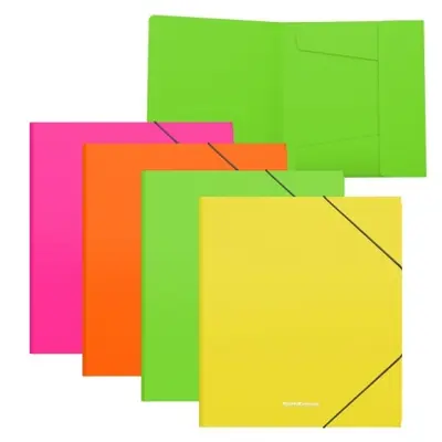 Корица на „Папка с ластик ErichKrause® Matt Neon, A5+, микс"