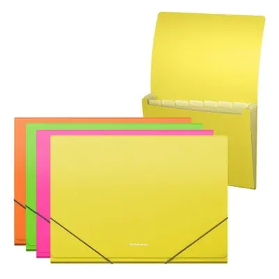 Корица на „Папка с ластик ErichKrause® Matt Neon, с 6 джоба, A4, микс"