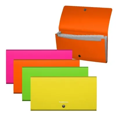Корица на „Папка с копче ErichKrause® Matt Neon, Check size с 12 джоба, микс"