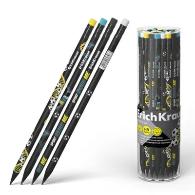 Корица на „Графитен молив ErichKrause® Sport DNA, кръгъл, с гумичка, пластмасов, HB“
