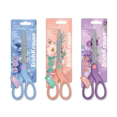 Корица на „Ножица ErichKrause® Unity Pastel Bloom, 18 cm, микс (блистер 1 бр.)“