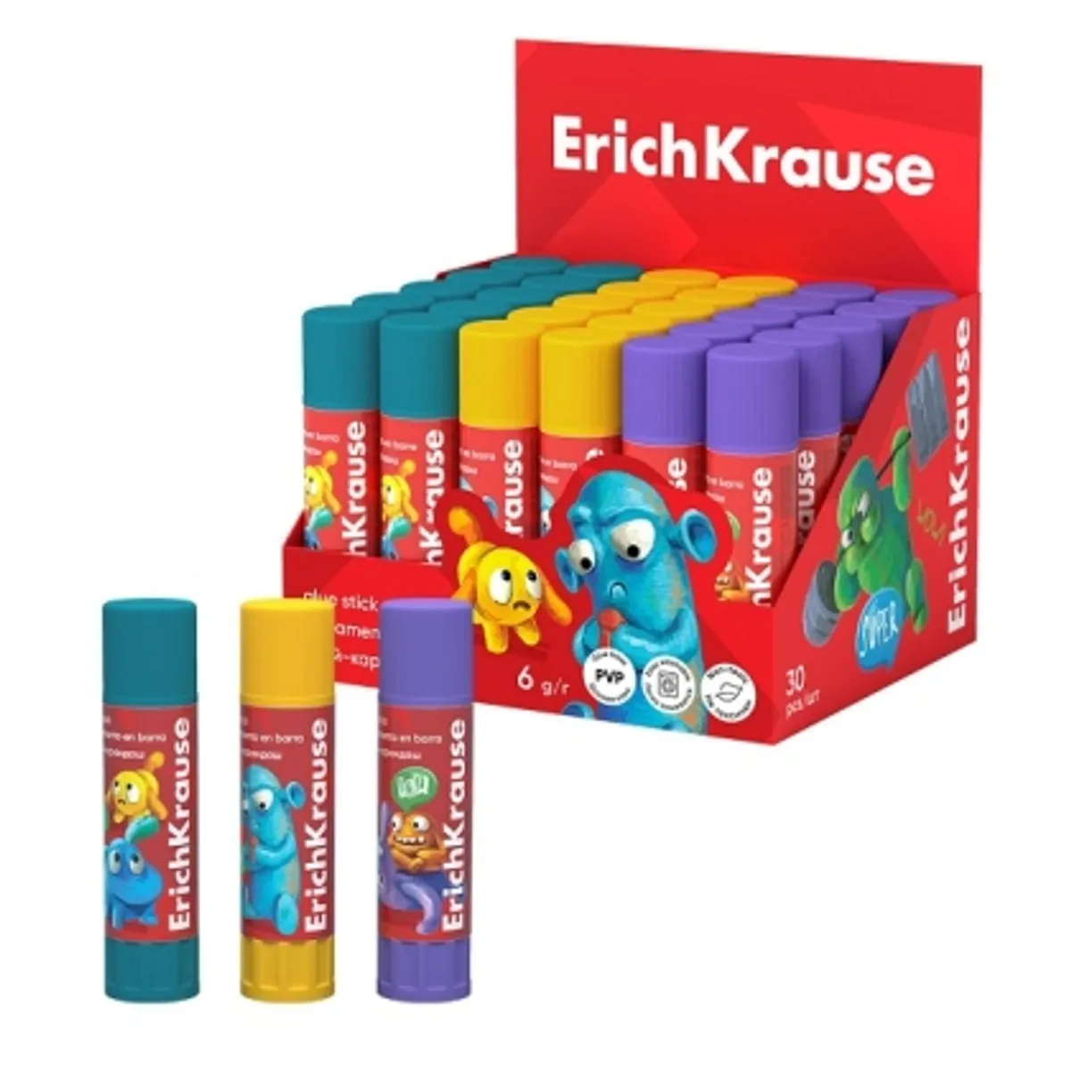 Лепило стик ErichKrause® EasyStick Jolly Friends, 6 g