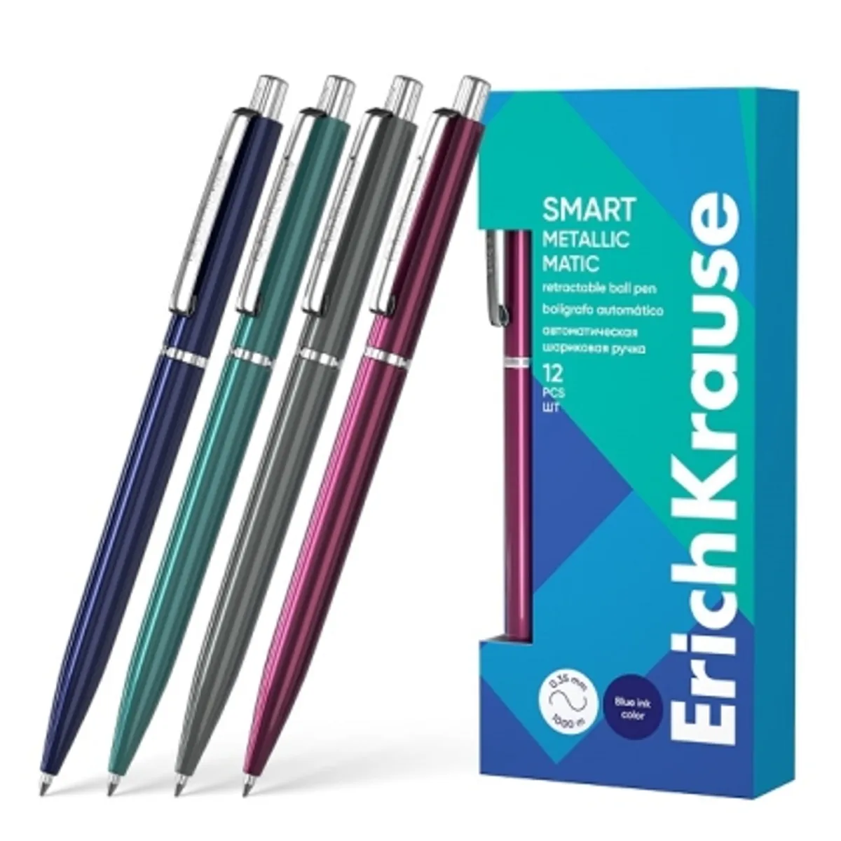 Автоматична химикалка ErichKrause® Smart Metallic 0.7 mm