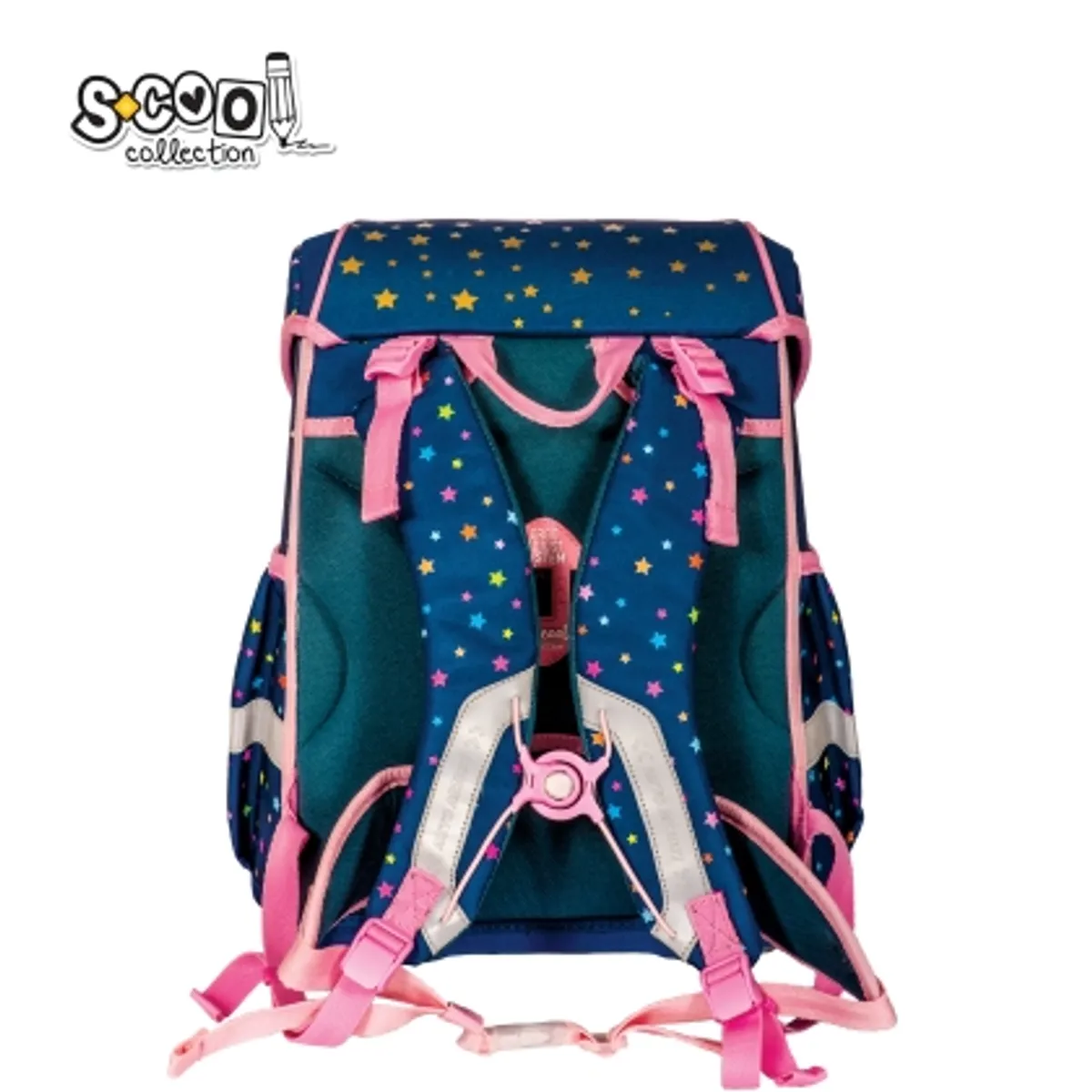 Aнатомична раница SCOOL® PREMIUM FALLIN STARS, 27L — снимка 2
