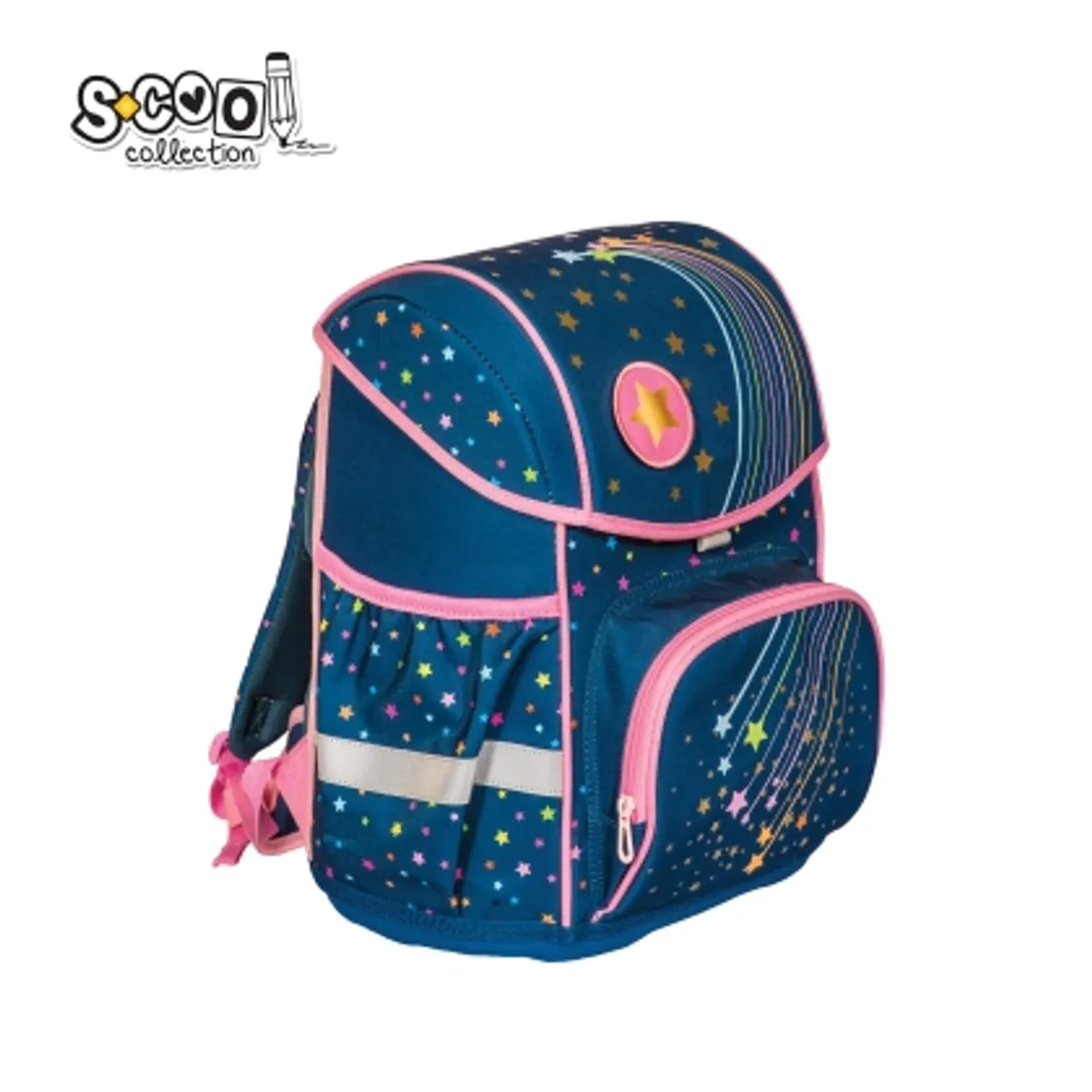 Aнатомична раница SCOOL® PREMIUM FALLIN STARS, 27L — снимка 3
