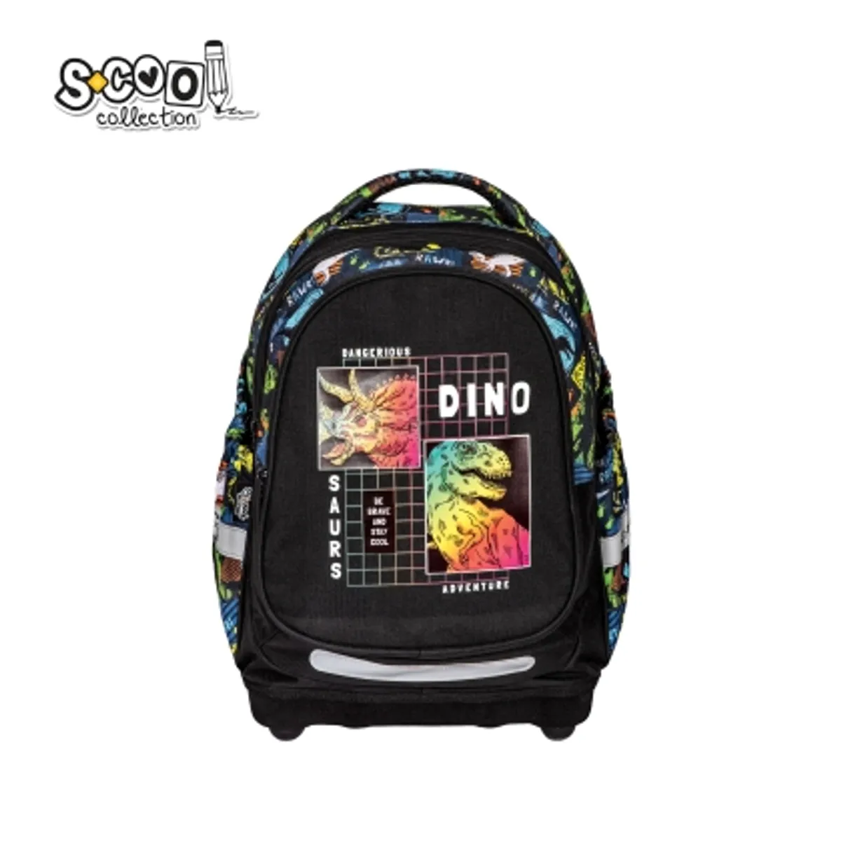 Aнатомична раница SCOOL® DINO с твърдо дъно — снимка 3