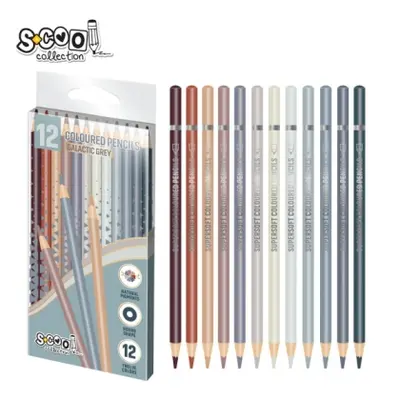 Корица на „Цветни моливи scool 12 цвята Galactic Grey“