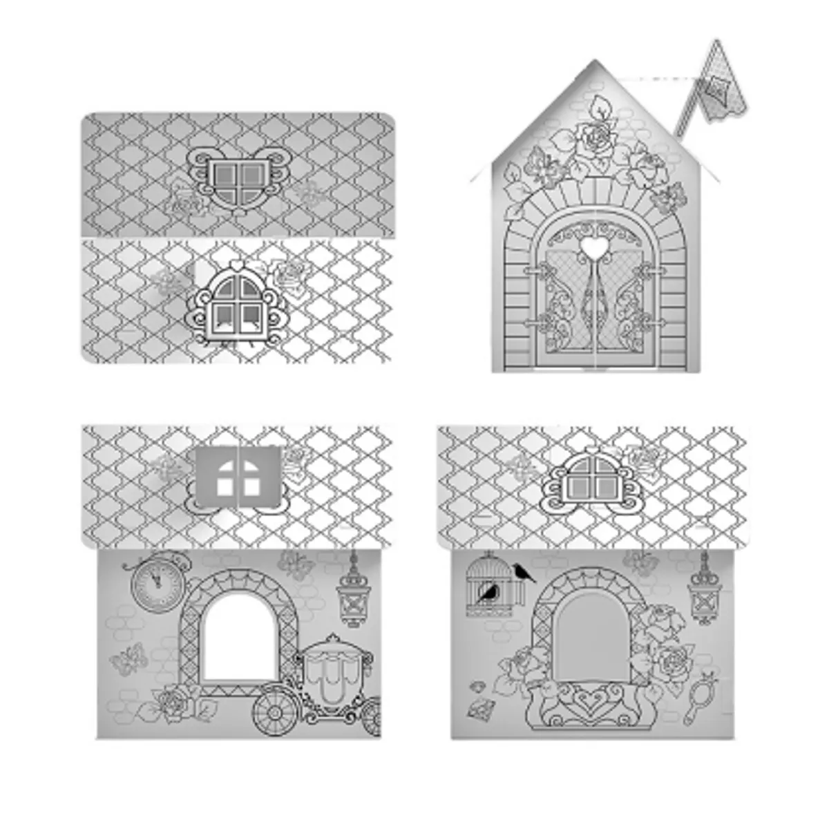 Къща за сглобяване и оцветяване 3D ArtBerry® Princess house — снимка 2