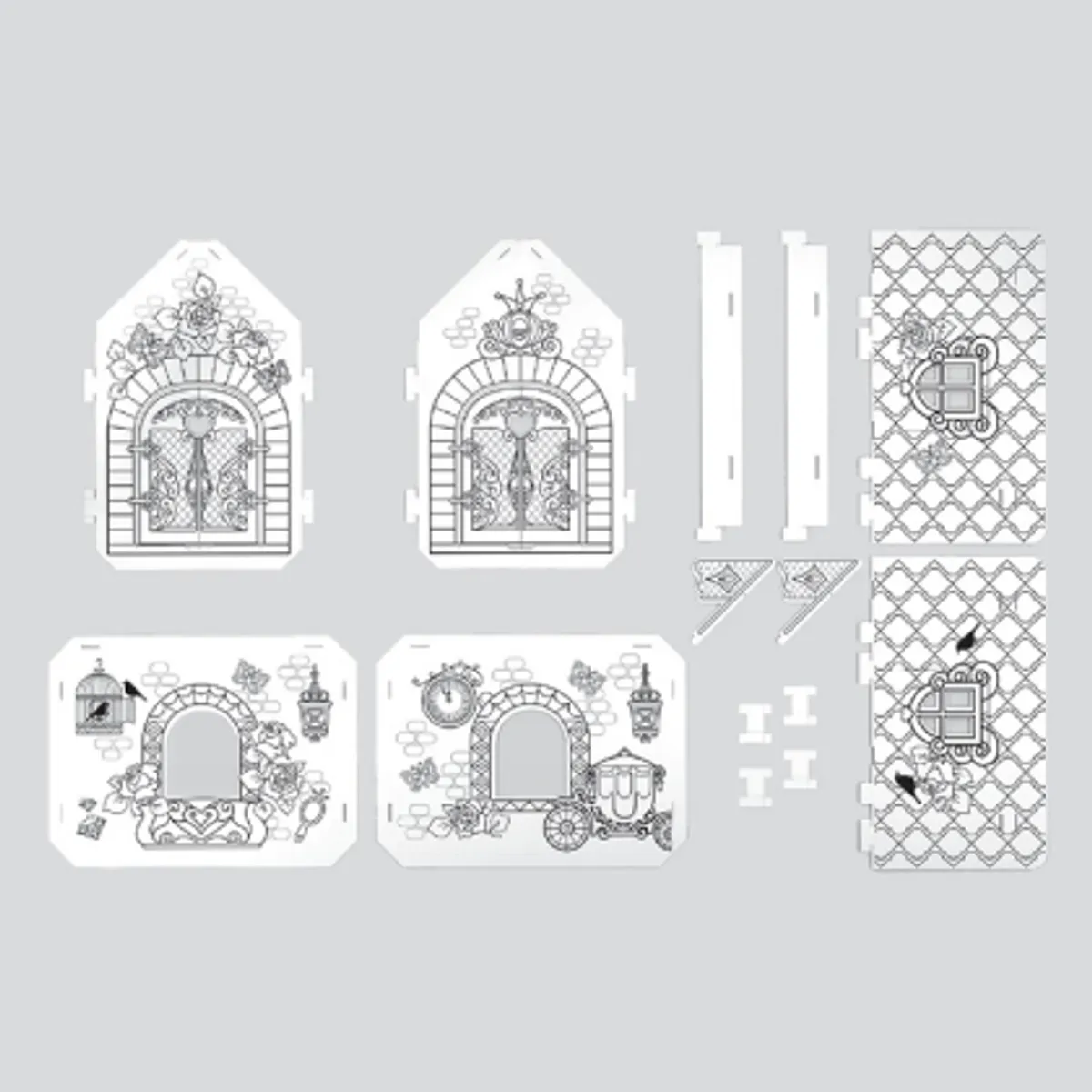 Къща за сглобяване и оцветяване 3D ArtBerry® Princess house — снимка 3