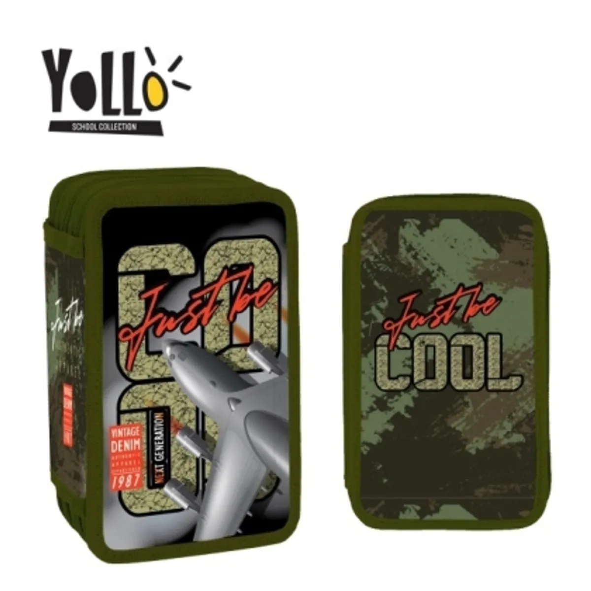 Несесер с 3 ципа YoLLo JUST BE COOL, 38 части