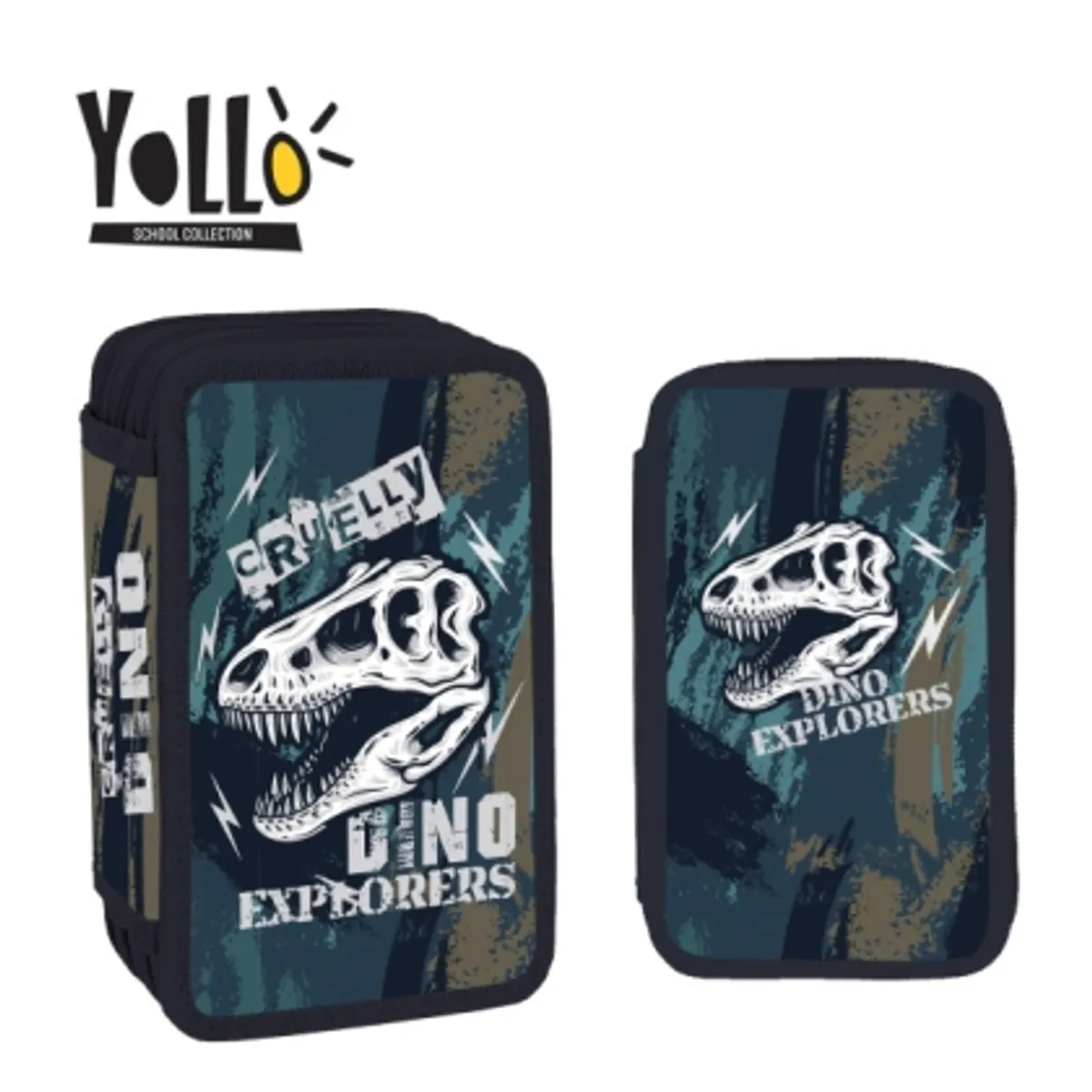 Несесер с 3 ципа YoLLo DINO EXPLORERS, 38 части — снимка 1