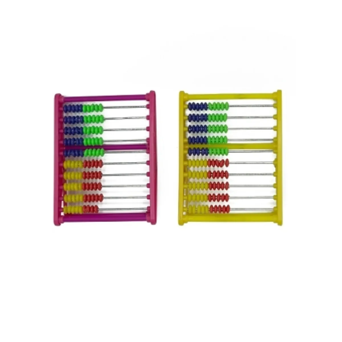 Сметало с цветни мъниста PVC ,10 реда, 2 цвята на ред, блистер — снимка 2