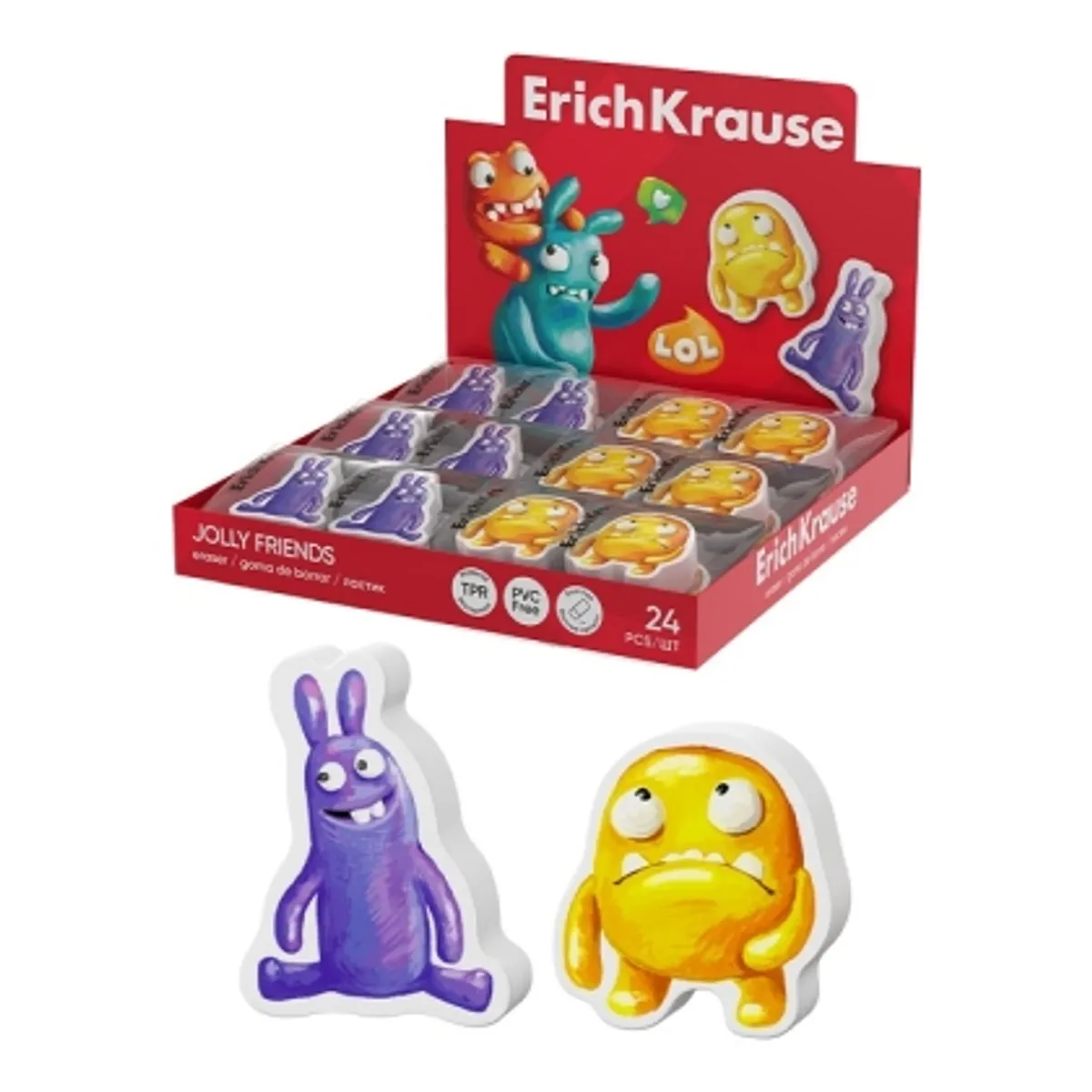Гума ErichKrause® Jolly Friends