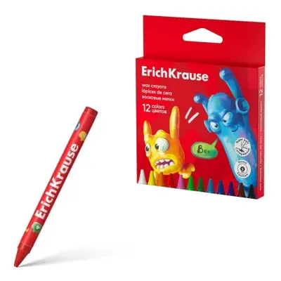 Корица на „Восъчни пастели ErichKrause® Jolly Friends кръгли, 8 мм, 12 цвята"
