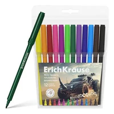 Корица на „Флумастери ErichKrause® Road Beast, Washable, 12 цвята“