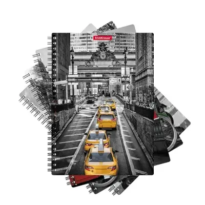 Корица на „Тетрадка със спирала ErichKrause® Travel, асорти, А5, 80 листа, МКВ, PP корица"